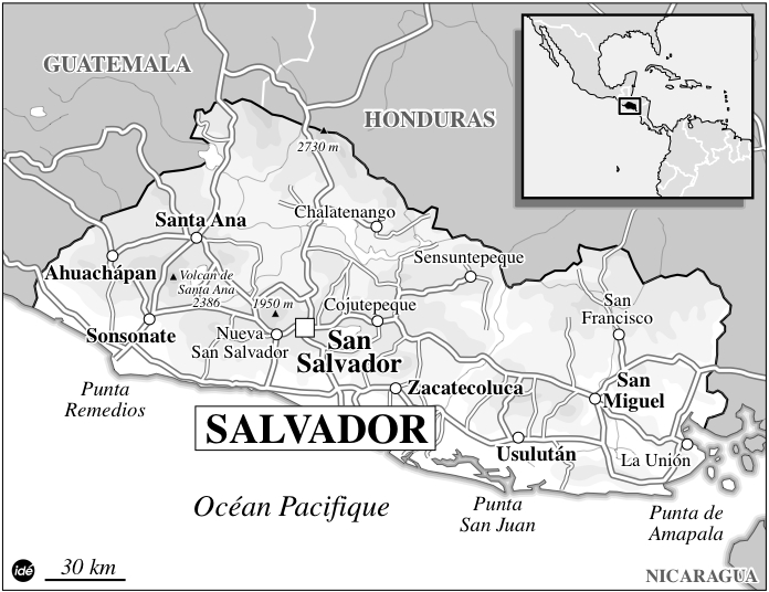 Carte du Salvador