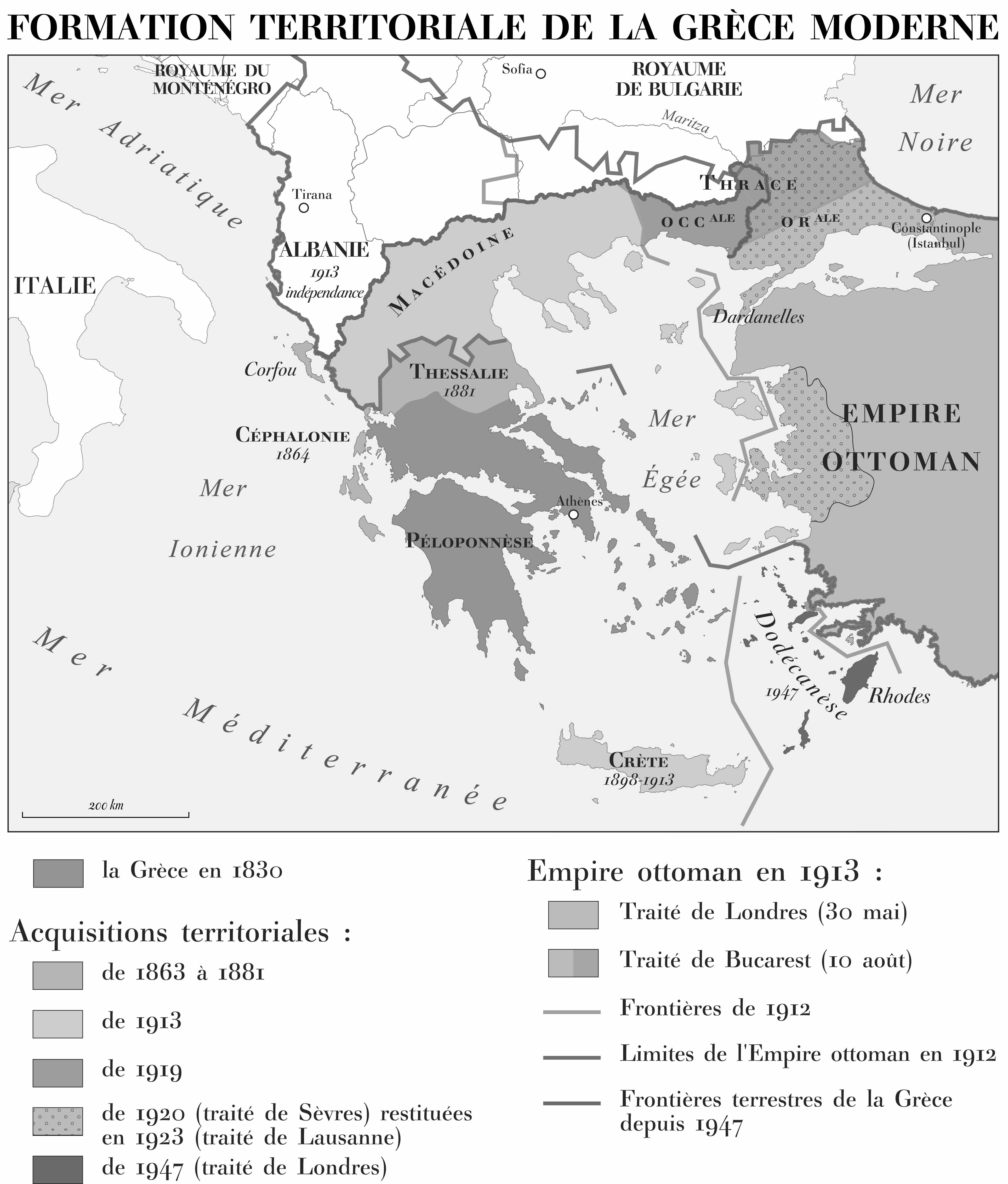 Territorial formation of modern Greece