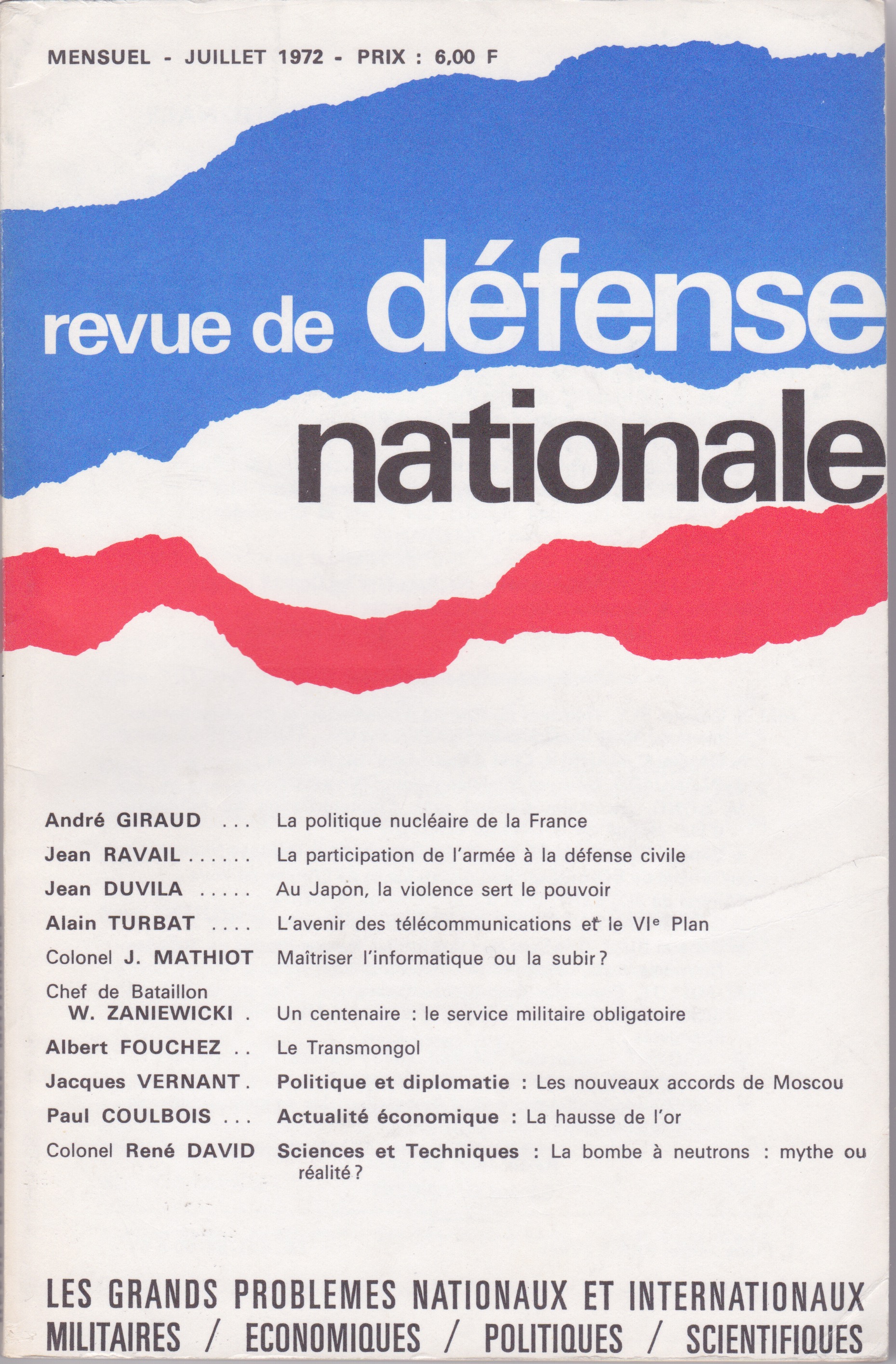 RDN n° 313, juillet 1972