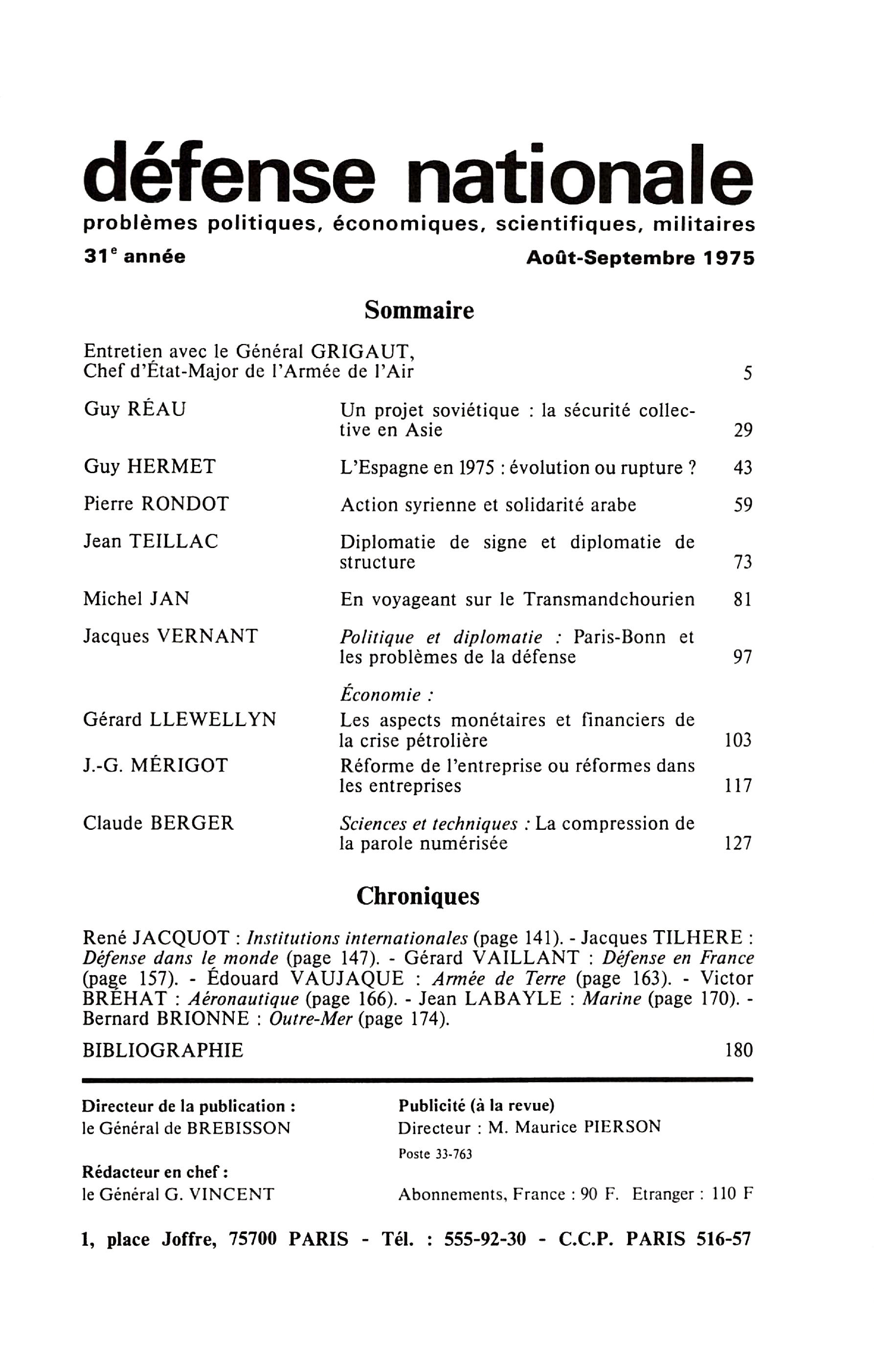 Sommaire AS 1975