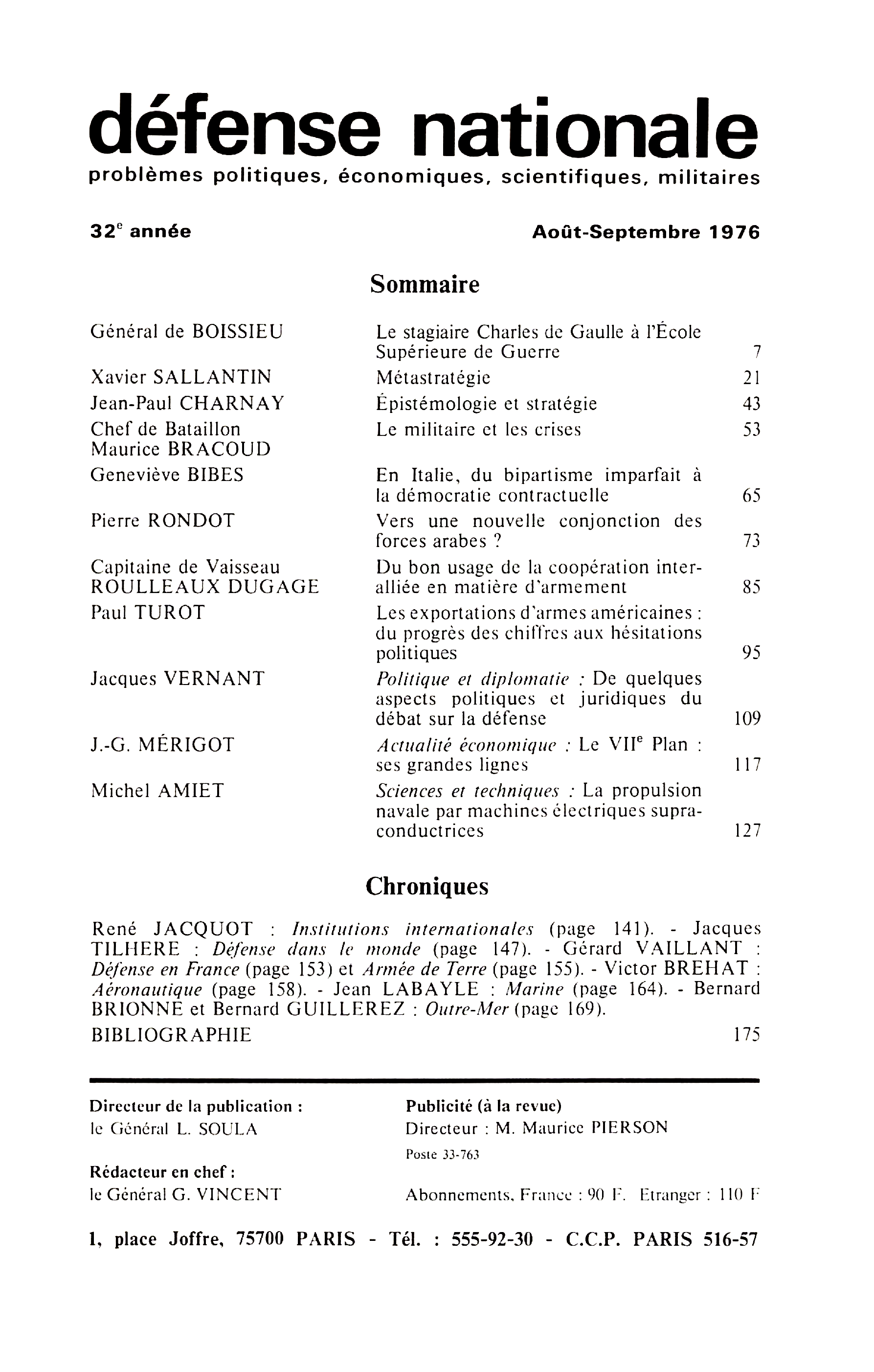 Sommaire AS 1976