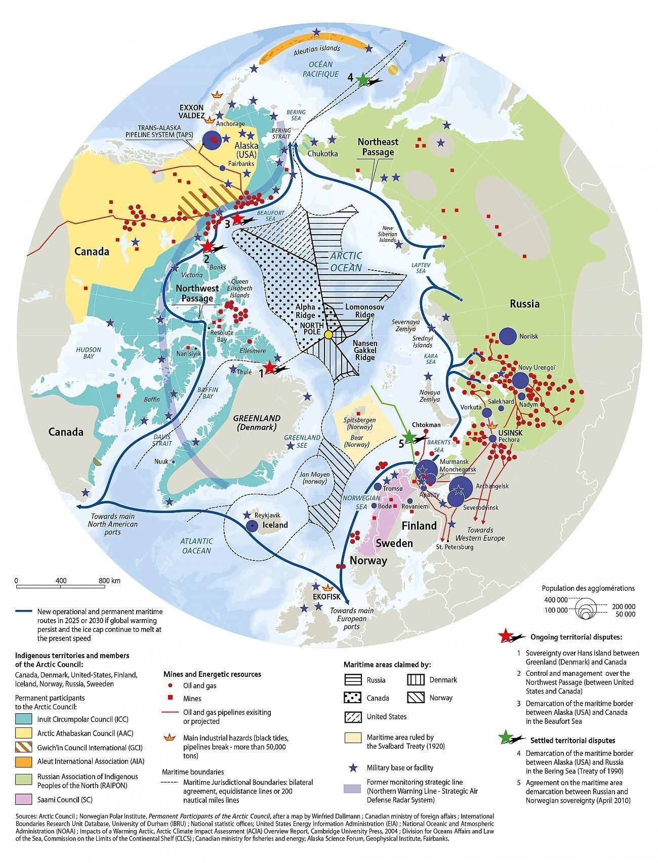 Carte de l'Arctique