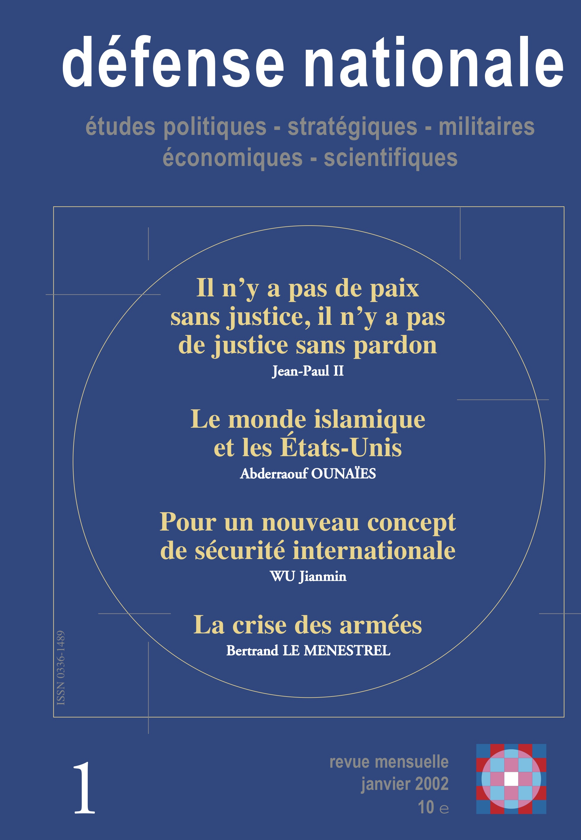 Page De Garde Cahier Premier Pardon Janvier 2002 - n° 638