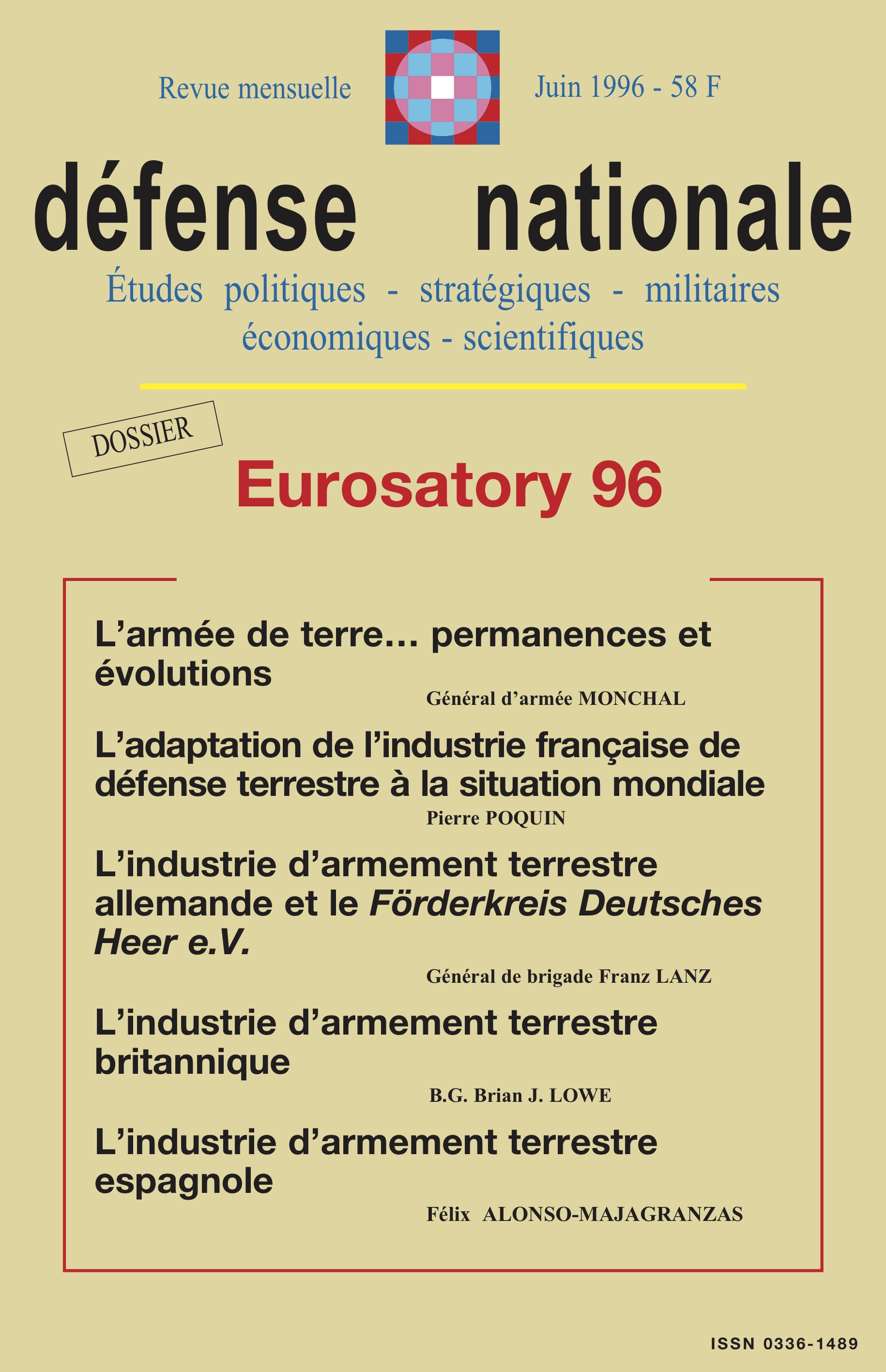 Juin 1996 N 576 Eutosatory 96