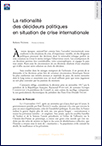 La rationalité des décideurs politiques en situation de crise internationale (T 964)
