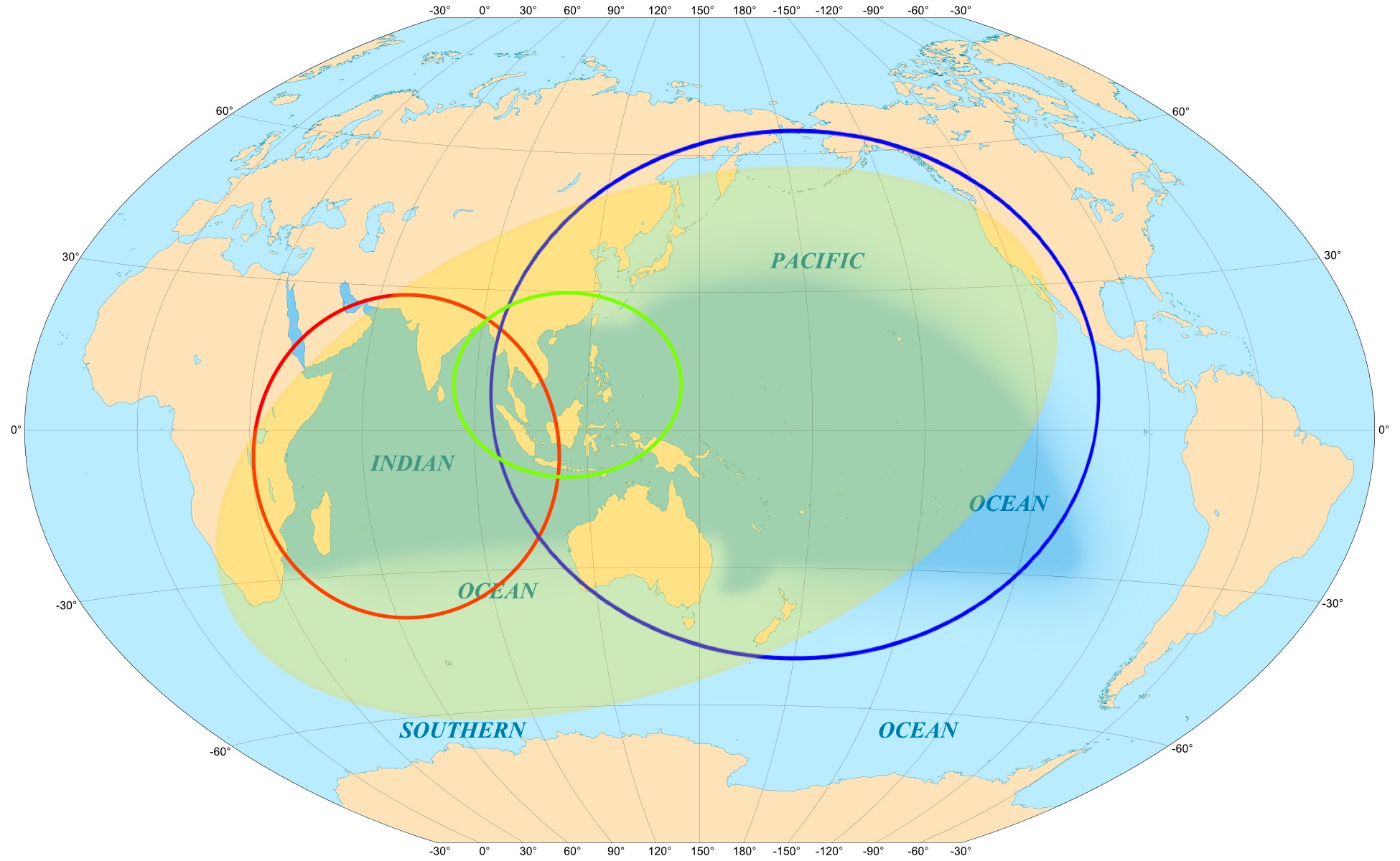 Carte de l'Indo-Pacifique [détroits, zones stratégiques, ASEAN] (© Eric Gaba  Annoté par DiplomatTesterMan, CC BY-SA 4.0 / Wikimedia Commons)