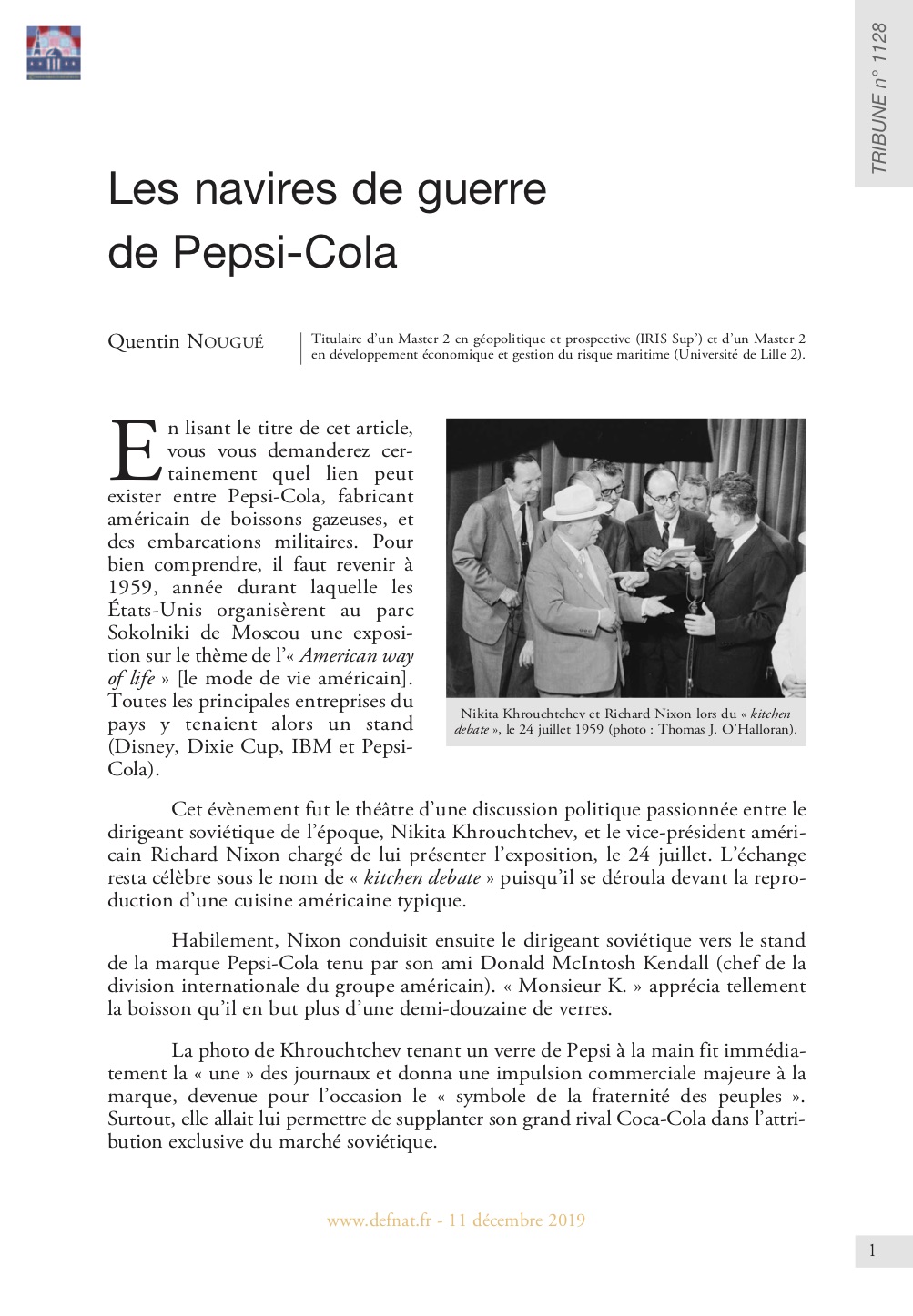 Les navires de guerre de Pepsi-Cola (T 1128)
