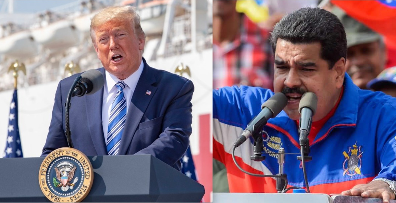 Donald Trump et Nicolas Maduro (DR)